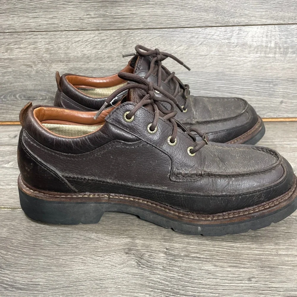 VTG Red Wing Irish Setter Shoes Mens 12 Brown Leather Moc Toe Oxford Work Rugged
